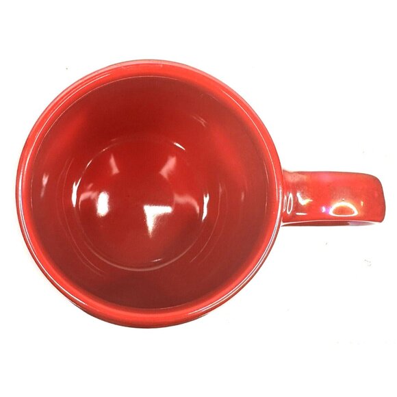 Tim Hortons 2020 Red & White Maple Leaf Barrel Shaped Coffee Mug Cup 12 Oz. - Picture 3 of 5